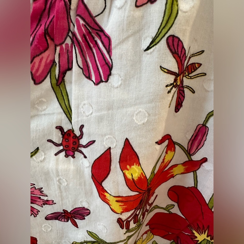 Talbots Floral Blouse - White, Pink, Yellow, Green - Picture 6 of 13